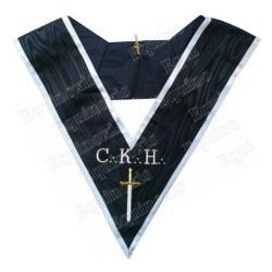 Masonic collar – Scottish Rite (ASSR) – 30th degree – CKH – Grand Guard of the Camps – Machine embroidery