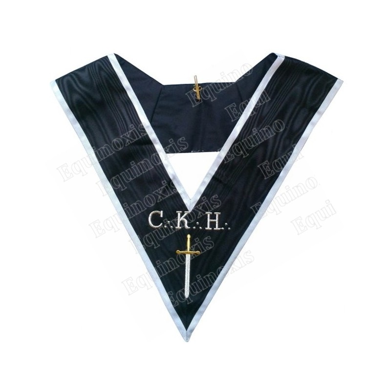 Masonic Officer's collar – ASSR – 30th degree – CKH – Grand Guard of the Camps – Machine-embroidered