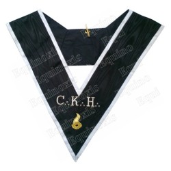 Masonic collar – Scottish Rite (ASSR) – 30th degree – CKH – Grand Master of Banquets – Machine embroidery