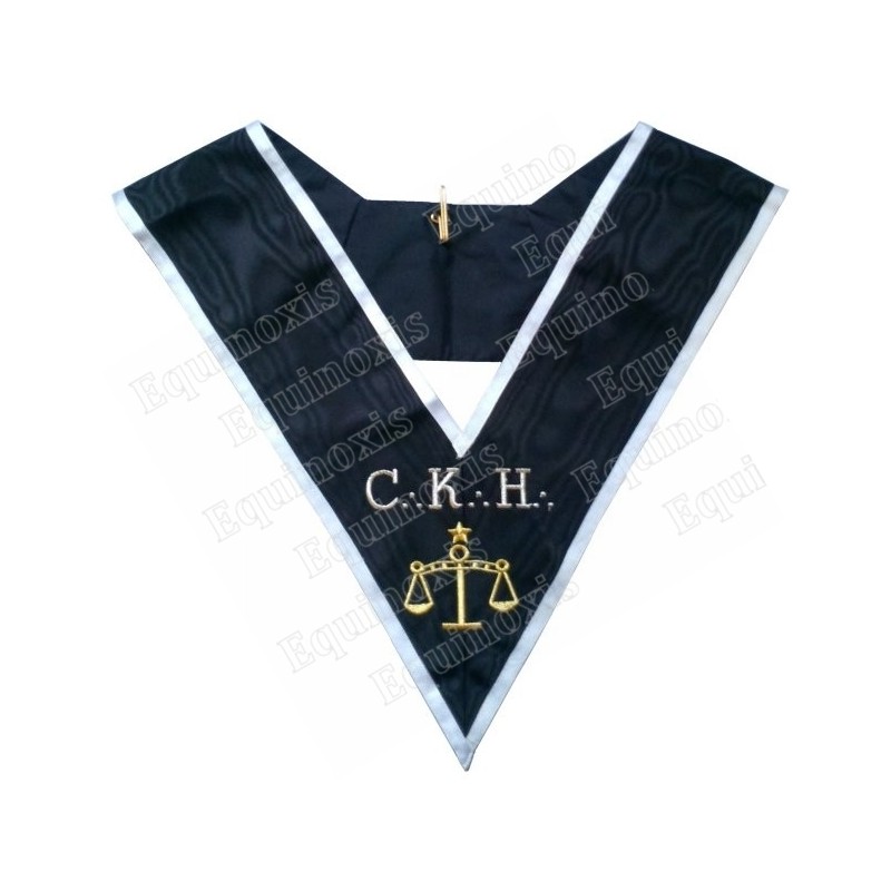 Masonic Officer's collar – ASSR – 30th degree – CKH – Premier Grand Juge – Machine-embroidered