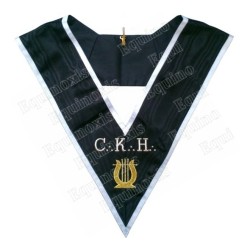 Masonic collar – Scottish Rite (ASSR) – 30th degree – CKH – Grand Organist – Machine embroidery