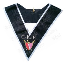 Masonic collar – Scottish Rite (ASSR) – 30th degree – CKH – Grand Servant d'Armes – Machine embroidery