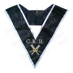 Masonic collar – Scottish Rite (ASSR) – 30th degree – CKH – Grand Secretary – Machine embroidery