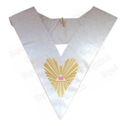 Masonic collar – Scottish Rite (AASR) – 33rd degree – Grand Glory – Machine embroidery