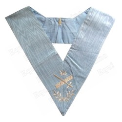 Masonic collar – Traditional French Rite – Second Expert – Machine embroidery