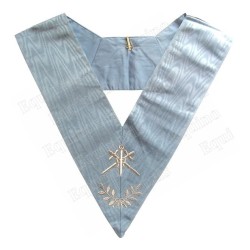 Masonic collar – Traditional French Rite – Second Master of Ceremonies – Machine embroidery