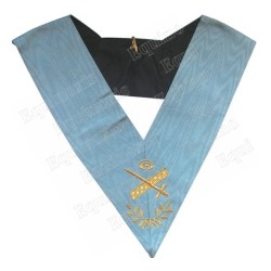Masonic collar – Traditional French Rite – Premier Expert – Mourning back – Machine embroidery