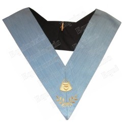 Masonic collar – Traditional French Rite – Almoner – Mourning back – Machine embroidery