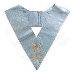 Masonic collar – Traditional French Rite – Treasurer – Machine embroidery
