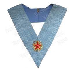 Masonic collar – Traditional French Rite – Worshipful Master – Hand embroidery