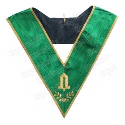 Masonic collar – Rite of Cerneau – Junior Warden – Machine embroidery