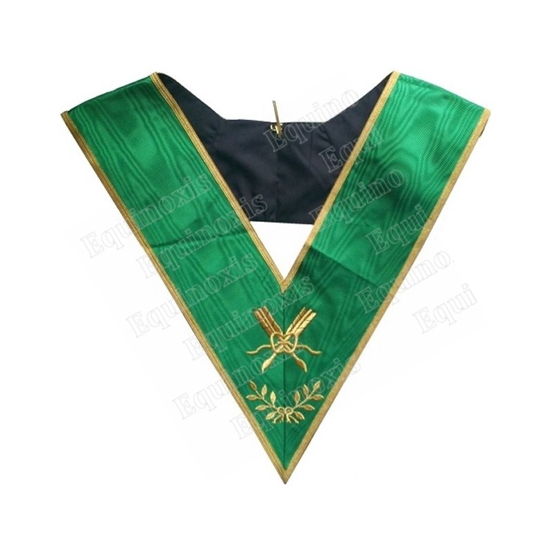 Masonic Officer's collar – Rite of Cerneau – Secretary – Machine embroidery