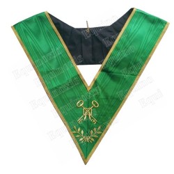 Masonic collar – Rite de Cerneau – Treasurer – Machine embroidery