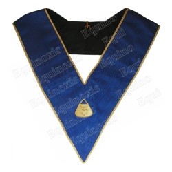 Masonic collar – Operative Rite of Solomon – Almoner – Mourning back – Machine embroidery