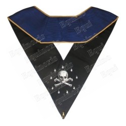 Masonic Officer's collar – Operative Rite of Solomon – Almoner – Mourning back – Machine embroidery