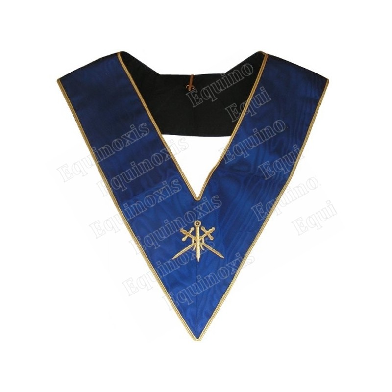 Masonic Officer's collar – Operative Rite of Solomon – Master of Ceremonies – Mourning back – Machine embroidery