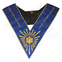Masonic collar – Operative Rite of Solomon – Worshipful Master – Hand embroidery