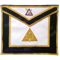 Masonic Officer's apron – GCCAF – Cryptic Council's Officer – Chaplain – Hand embroidery