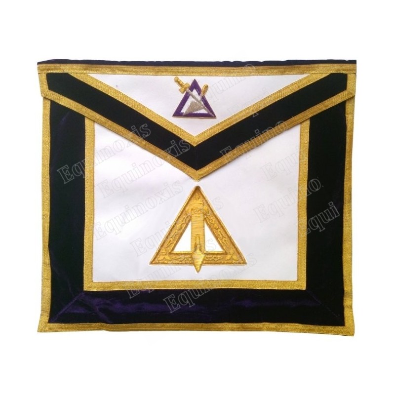 Masonic Officer's apron – GCCAF – Cryptic Council's Officer – Conductor of Work – Hand-embroidered