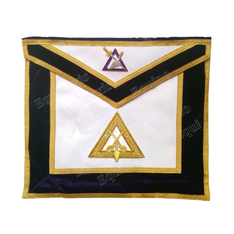 Masonic Officer's apron – GCCAF – Cryptic Council's Officer – Sentinel – Hand-embroidered