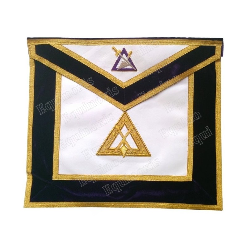 Masonic Officer's apron – GCCAF – Cryptic Council's Officer – Steward – Hand-embroidered