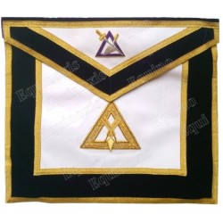 Masonic Officer's apron – GCCAF – Cryptic Council's Officer – Recorder – Hand embroidery