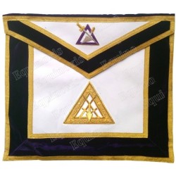 Masonic Officer's apron – GCCAF – Cryptic Council's Officer – Captain of the Guard – Hand embroidery
