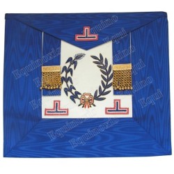 Leather Masonic apron – Petite tenue nationale – Hand embroidery