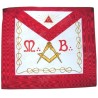 Leather Masonic apron – AASR – Master Mason – Square and compass + MB