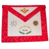 Leather Masonic apron – Master Mason – AASR – Sun and moon + green acacia + MB – 33 cm x 39 cm