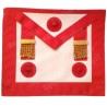 Leather Masonic apron – AASR – Master Mason – 3 rosettes + tassles – 33 cm x 39 cm