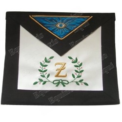 Leather Masonic apron – Scottish Rite (AASR) – 4th degree – Acacia – 33 cm x 39 cm