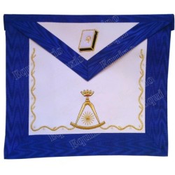 Fake-leather Masonic apron – ASSR – 14th degree – Red back – 2 – Machine-embroidered