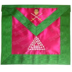 Satin Masonic apron – Scottish Rite (ASSR) – 15th degree – Scottish Rite (ASSR) – Machine embroidery – Pink
