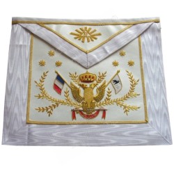 Leather Masonic apron – Scottish Rite (ASSR) – 33rd degree – French flag