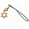 Jewish mobile phone charm – Star of David – Gold finish