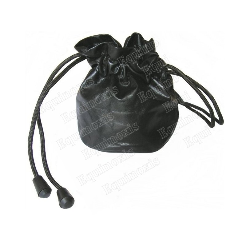 Medieval purse – Black-leather medieval purse