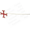 Templar bookmark – Anchored cross – Red enamel