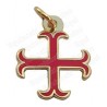 Templar pendant – Anchored cross – Red enamel