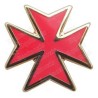 Masonic lapel pin – Templar cross – Red enamel