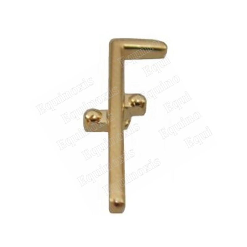 Masonic lapel pin – Tubalcain (Two-ball cane) – Gold