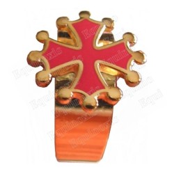Occitania finger-ring – Occitania cross finger-ring – Red enamel