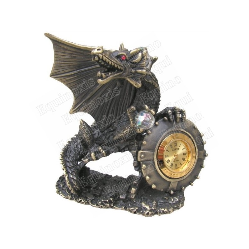 Pewter dragon figurine – Dragon clock