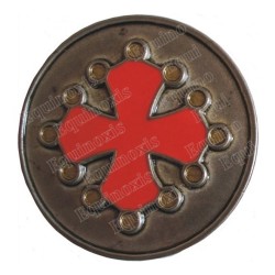 Occitania pewter pill-box – Occitania cross – Red enamel