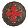 Occitania pewter pill-box – Occitania cross – Red enamel