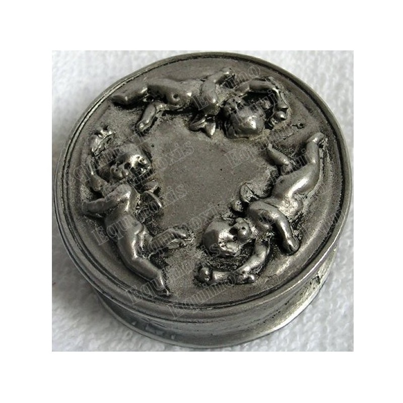 Pewter pill-box – Angels