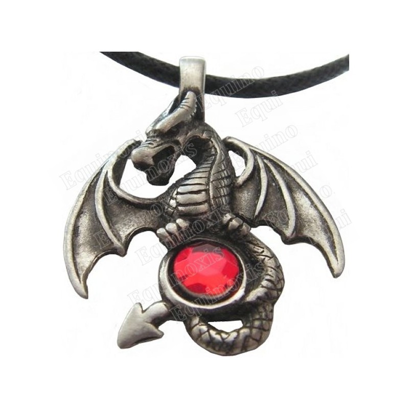 Dragon pendant – Dragon with spread wings, with stone