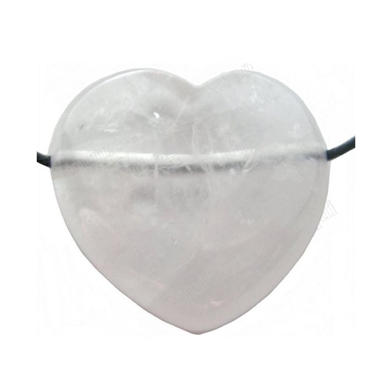 Gemstone pendant – Heart – Rock-crystal