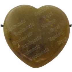 Gemstone pendant – Heart – Green jade