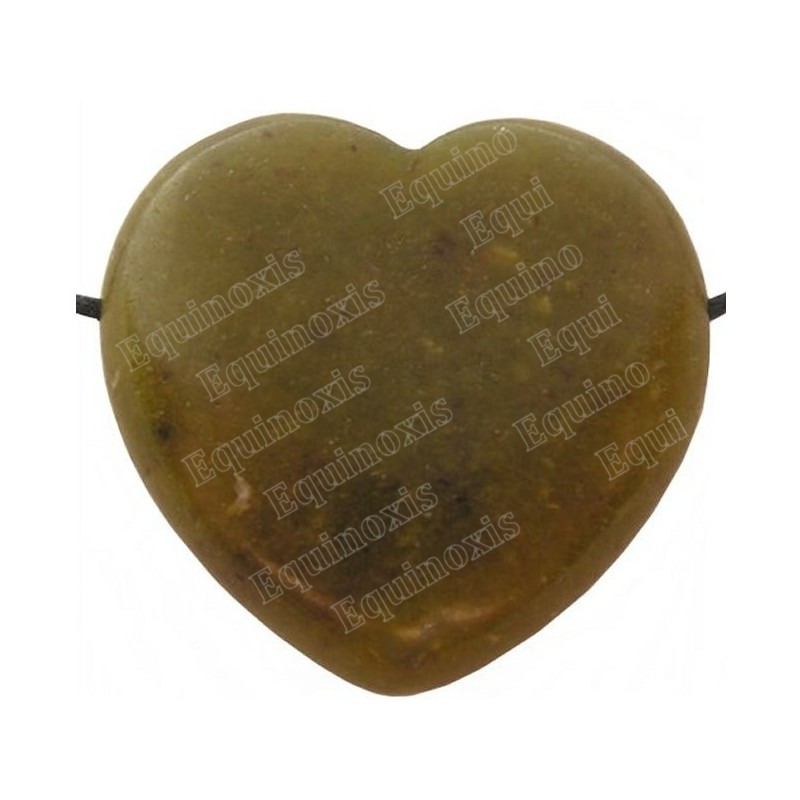 Gemstone pendant – Heart – Green jade